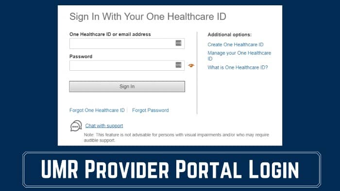 Login Portal UMR Provider Portal